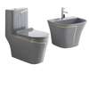Toilette et lavabo gris anthracite éclairage LED thumb 2