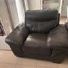 Salon cuir 6 places gris +1 canape en tissu offert thumb 1