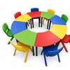 Table individuelle avec chaise en plastique thumb 2