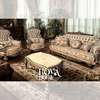 Salon classique royal gris clair et doré 5 places thumb 3