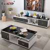 Ensemble meuble TV et table basse noir et blanc moderne thumb 4