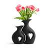 Ensemble 2 vases céramique blanc cassé motif cœur thumb 1