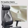 Chaise bureau ergonomique cuir noir dossier haut thumb 5