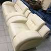 Canapé cuir synthétique beige 3 places ergonomique thumb 0