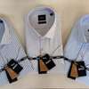 Boss chemise rayée fines rayures blanc thumb 5