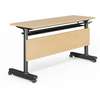 Bureau mobile pliable bois clair métal noir thumb 0