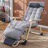 Chaise longue relax pliable gris avec repose-pieds thumb 0