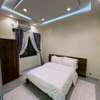 Chambre complète moderne lit double bois foncé LED thumb 1