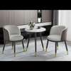 Ensemble table carrée + 2 chaises vert crème doré thumb 1