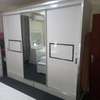 Armoire 4 portes bois  avec miroir central thumb 3