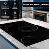 PLAQUE 5FEUX ENCASTRABLE VERTA 90X60 ELECTRIQUE NOIR thumb 0