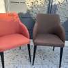 Chaise tissu rouge moderne bois solide confortable thumb 2