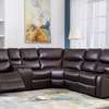 Salon en cuir 5 places avec fauteuils inclinables thumb 0