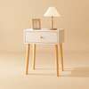 Table de chevet bois clair 1 tiroir blanc thumb 0