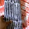 Tissu coton bleu motifs blancs 2 rouleaux thumb 1