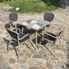 Ensemble table carrée et 4 chaises jardin design thumb 0