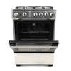 CUISINIERE 4FEUX ASTECH 60X60+FOUR A GAZ FULL OPTION GRIS thumb 3