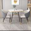 Ensemble table carrée + 2 chaises vert crème doré thumb 2