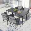 Chaise longue jardin pliable acier noire confortable thumb 8