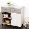 Buffet moderne bois clair 2 tiroirs 2 portes gris thumb 0