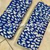 Tissu coton bleu motifs blancs 2 rouleaux thumb 0