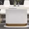 Table salle à manger  6 places beige doré 200cm thumb 4