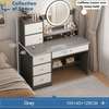 Coiffeuse Blanche Moderne avec Miroir LED thumb 0