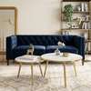 Table basse marbre blanc et bois doré design élégant thumb 10