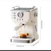 Machine expresso compacte blanche avec manomètre vapeur thumb 11