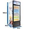 REFRIGERATEUR 260LITRES ROCH VERTICAL 1 PORTE VITRINE thumb 0