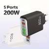 Chargeur USB rapide GaN 200W à 5 ports thumb 0