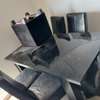 table a manger 6places chaises en cuir thumb 0