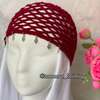 Bonnet crochet bleu clair perlé taille unique thumb 4