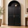 Armoire noire niche arquée 2 portes bois thumb 2