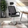 Chaise gamer bureau ergonomique noir blanc avec coussin thumb 4