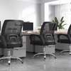 Chaise de bureau noire ergonomique réglable avec roulettes thumb 0
