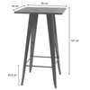 Ensemble de 4 tabourets haut de bar + table haute thumb 1