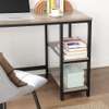 Bureau d'angle bois clair métal noir design épuré thumb 5