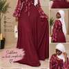 Robe longue rose vif volants grande taille été thumb 3