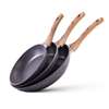 Lot de 3 poêles antiadhésives effet granit thumb 0