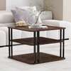 Table basse  bois foncé avec 3 niveaux thumb 2