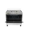 CUISINIERE 5FEUX ASTECH 90X60+FOUR A GAZ FULL OPTION GRIS thumb 2