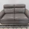 2 canapés / sofas en cuir gris + 1 fauteuil thumb 1
