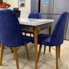 TABLE À MANGER 6PLACES EXTENSIBLE BOIS BLANC-BLEU B30 thumb 2