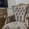 Canapé classique royal 8 places velours beige doré thumb 2