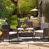 Salon de jardin de 4 places avec table basse en verre thumb 0