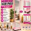 : Miroir sur Pied Rose avec Roulettes thumb 0