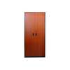 Armoire rangement bois marron 2 portes avec poignées thumb 1