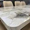TABLE À MANGER 8PLACES 180X80 BOIS BLANC BEIGE C1 thumb 4