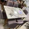 TABLE A MANGER 6PLACES EXTENSIBLE BOIS BLANC MAUVE B50 thumb 2